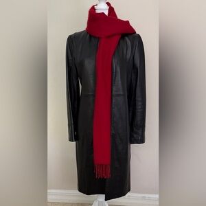 Via Spiga 100% genuine leather black women’s coat, Size Medium